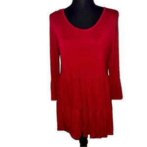Accent Dress Tunic - Size M/L - Maroon - Back has slit and open
